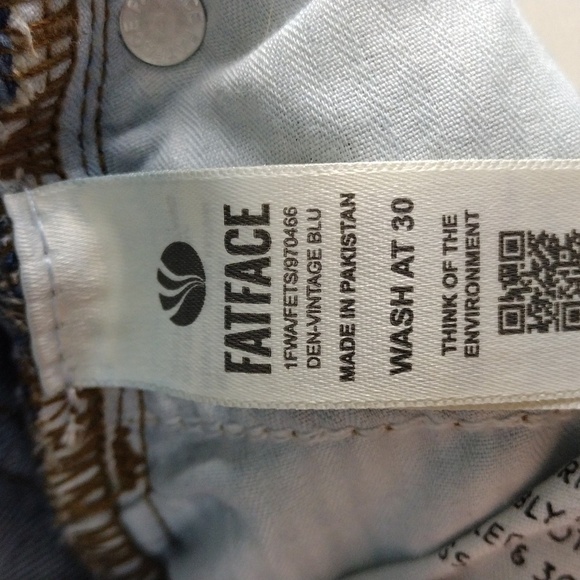 Fat Face UK Women Chesham Girlfriend Blue Dark Wash High Rise Straight Leg Jean - Picture 6 of 14